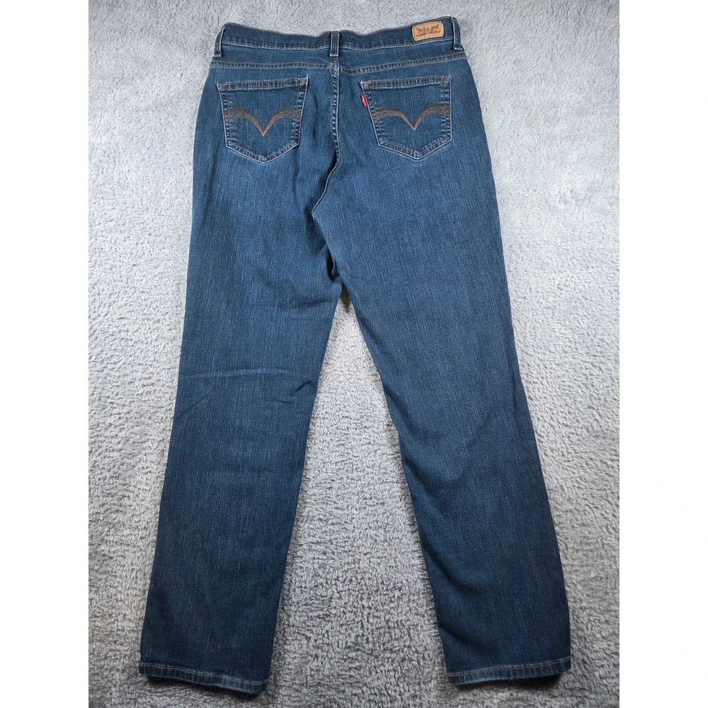 Levi's 512 Perfectly Slimming Jeans 16M Blue Womens Straight Leg Stretch Medium